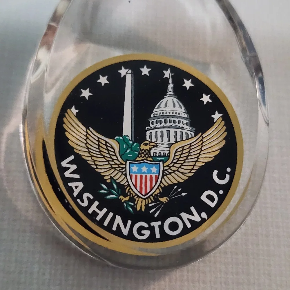 Washington DC Keychain Capitol Building Monument Eagle Acrylic Keyring Keychain